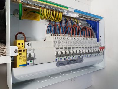 Neatly wired 18th Edition RCBO consumer unit