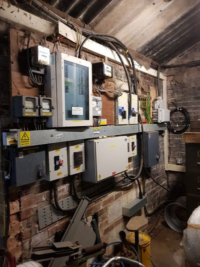 Before: Farm mains upgrade, condensed to one panel board