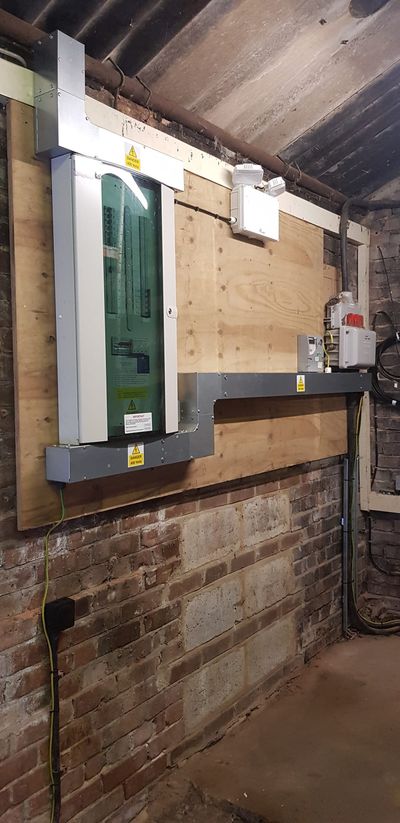 After: Farm mains upgrade, condensed to one panel board