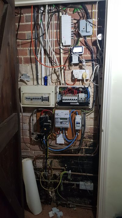 Older electrical installation awaiting inspection and upgrade